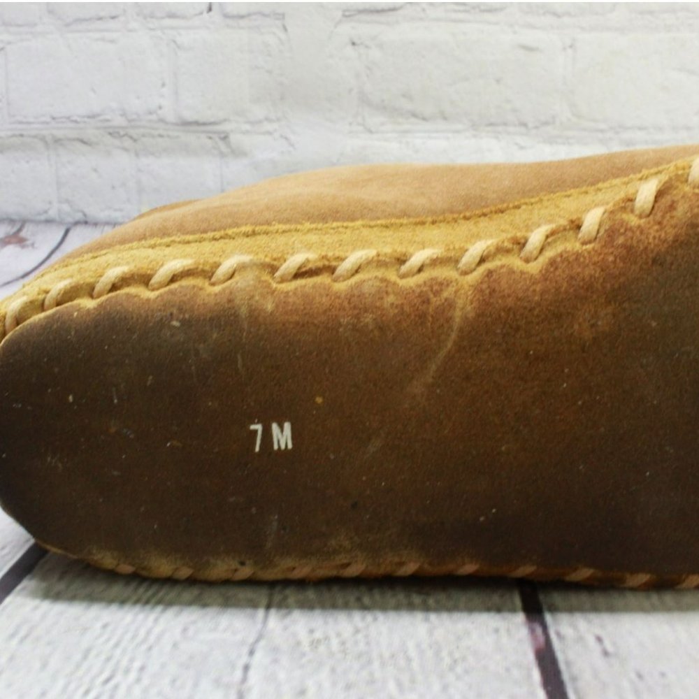 LL Bean Brown Suede Wicked Good Shearling Lined Slipper Ankle Boot Size 7 M - Picture 8 of 9